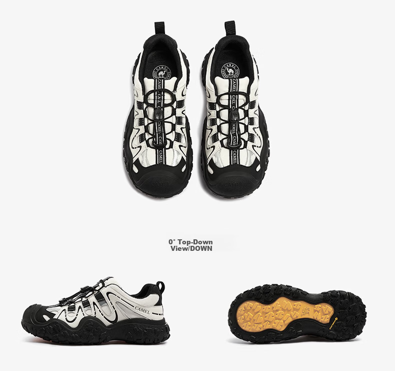 CAMEL Aurora Cute Ugly Shoes Women's Outdoor Casual Shoes L26S202026 Off-White/Black Size 39 17