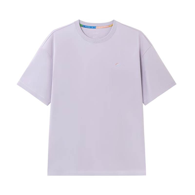 PurCotton Women's T-Shirt Cooling Water Gloss Cotton Simple Versatile Dawn Purple (Unisex) XL(180)