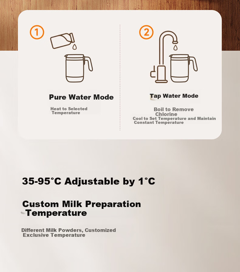 HP Thermostatic Kettle Baby Milk Warmer Formula Maker Hot Water Kettle Health Pot 10