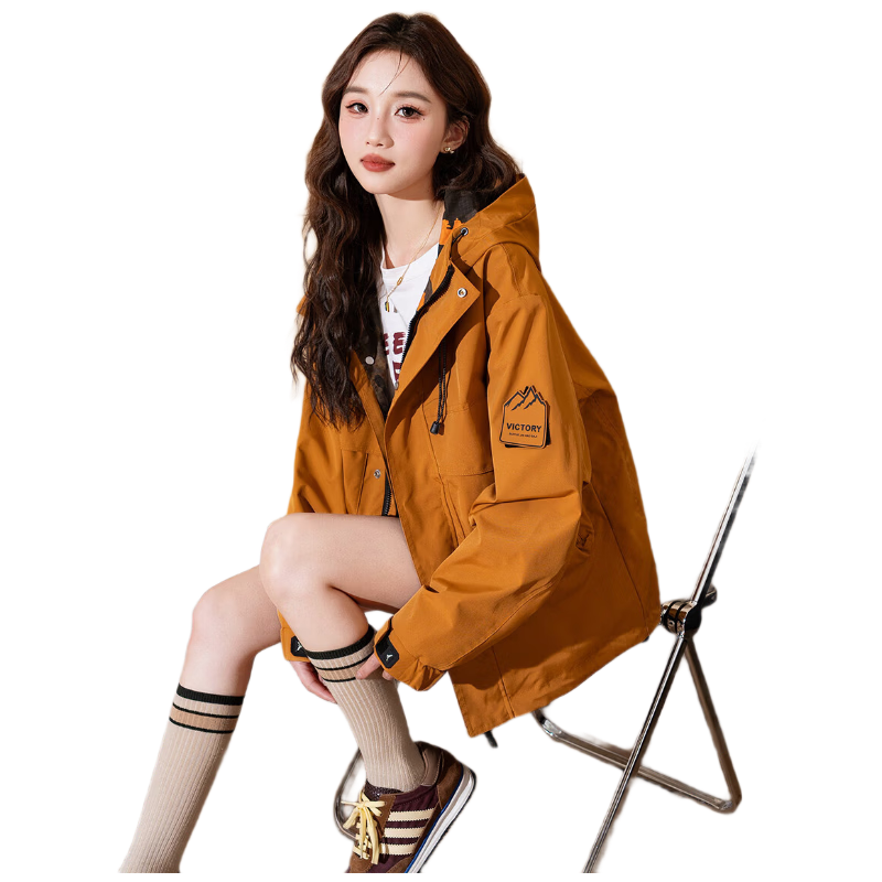 TonLion 2026 Women's Hooded Loose Workwear Stylish Comfortable Casual Jacket