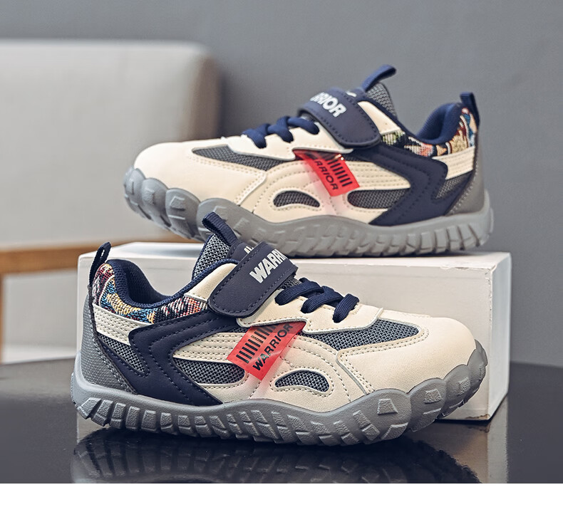 Warrior Kids Sports Shoes Boys Casual Training Shoes Girls Lightweight Running Shoes WZ-2106 Black Dark Gray Light Gray Size 32 14