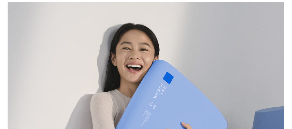 Blue Box Little Blue Pillow N2 Memory Foam Pillow Core Adult Deep Sleep Slow Rebound Breathable Dormitory Dark Blue 10cm 5