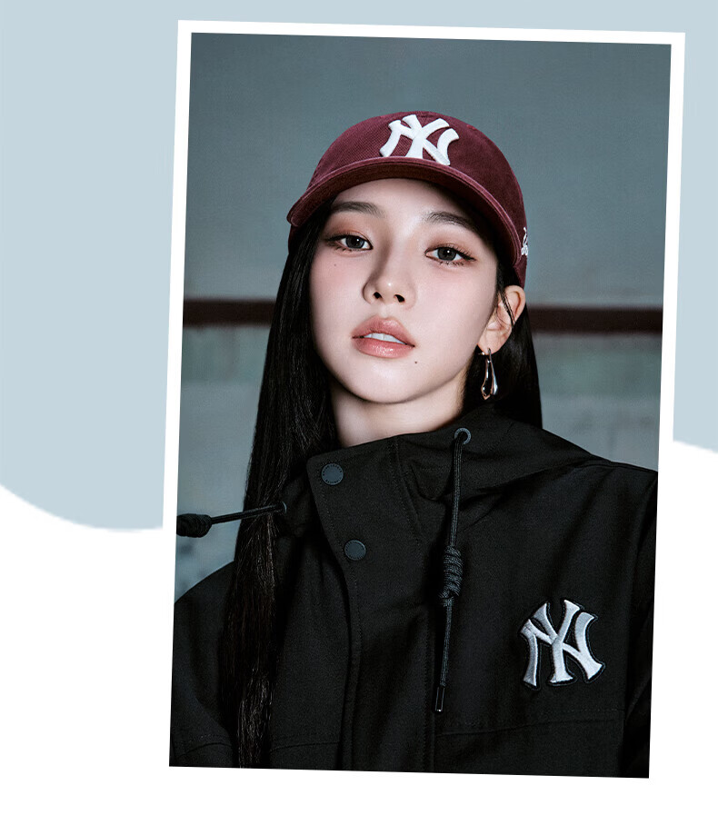 MLB Unisex Baseball Cap Soft Top Sports Duckbill Hat KARINA Celebrity Style 3ACPB245N-50BKS-F 2