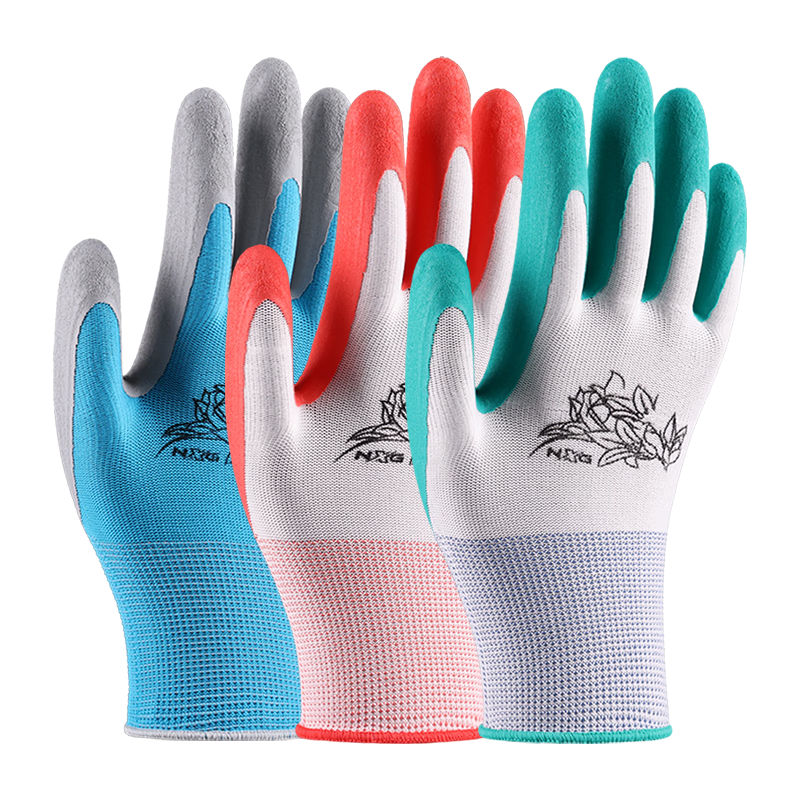 NXG Coated Work Gloves, Non-Slip Wear-Resistant Breathable, Gardening Garden Planting Weeding Landscaping Planting Digging Work Protection N01-3 Double