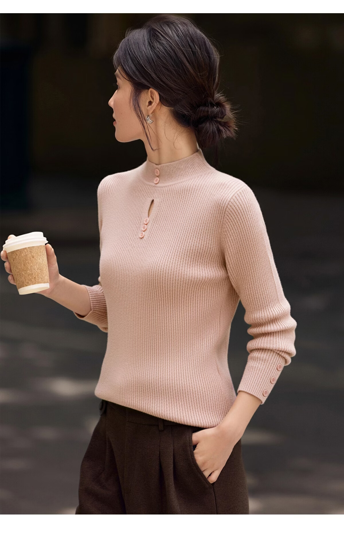 She Enjoy Women's Knitwear Half Turtleneck Slim Fit Solid Color Sweater Autumn Winter Base Layer T54Z121 11