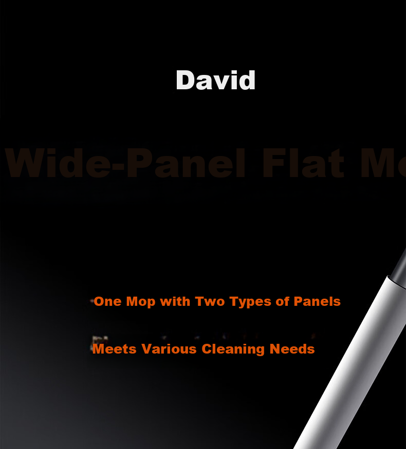 David Mop Facial Towel Mop Household One-Push Clean Hands-Free Washing 2025 Flat Clip Cloth Mop Floor Cleaning Tool 2