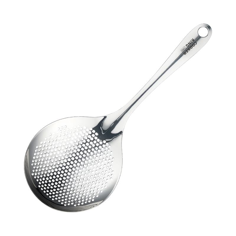 Chuida Huang 316 Stainless Steel Large Skimmer Strainer Ladle for Hot Pot Frying Pepper Oil Drainage Anti-Scald Dumpling Noodle Strainer