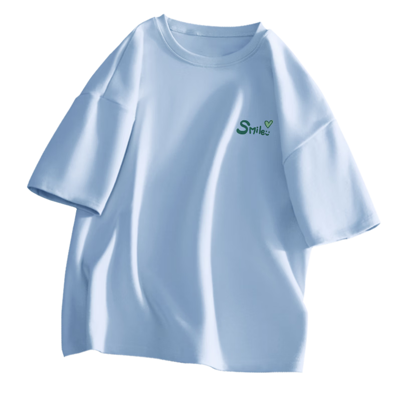 Urban Beauty Mint Green Short Sleeve T-Shirt Women 2026 New Summer Plus Size Cotton Loose Slim Half Sleeve Top