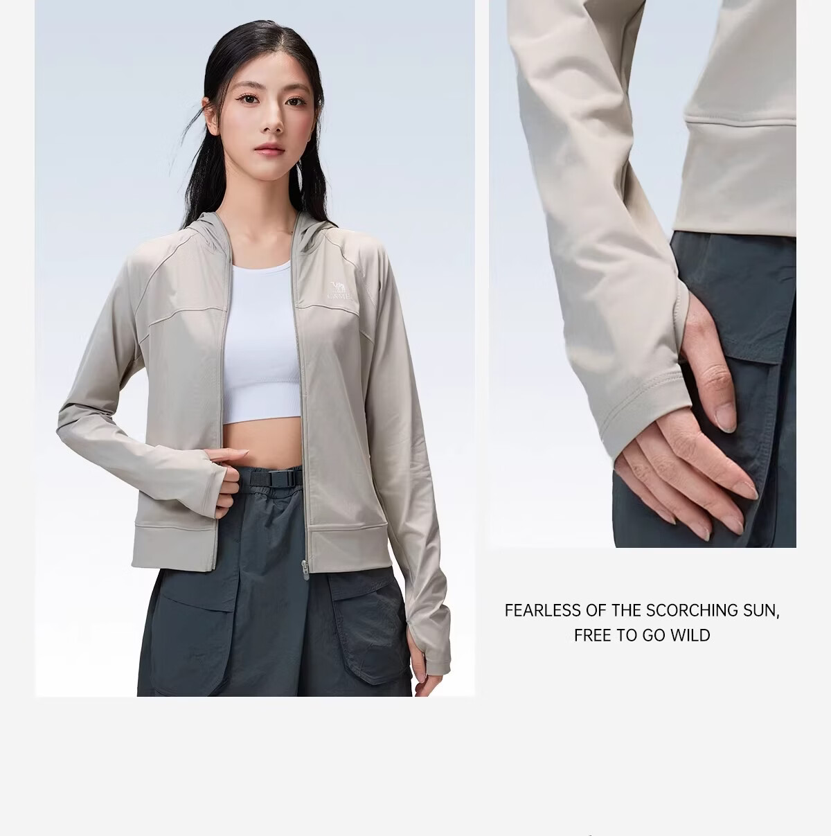 CAMEL Outdoor Sun Protection Jacket 2026 Spring Summer New Unisex Cooling Breathable Silver Coated Brim Coat Sun Protection 9007 53
