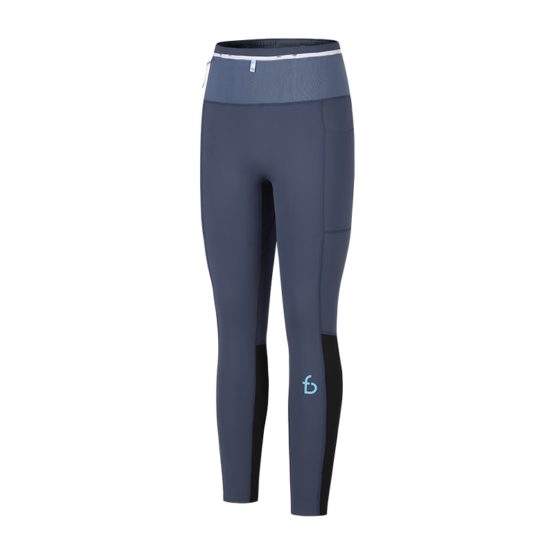 Feibit [Off-Road Long Pants] Men's Compression Tight Quick-Dry Marathon Trail Running Hiking Pole Pants Classic Black L