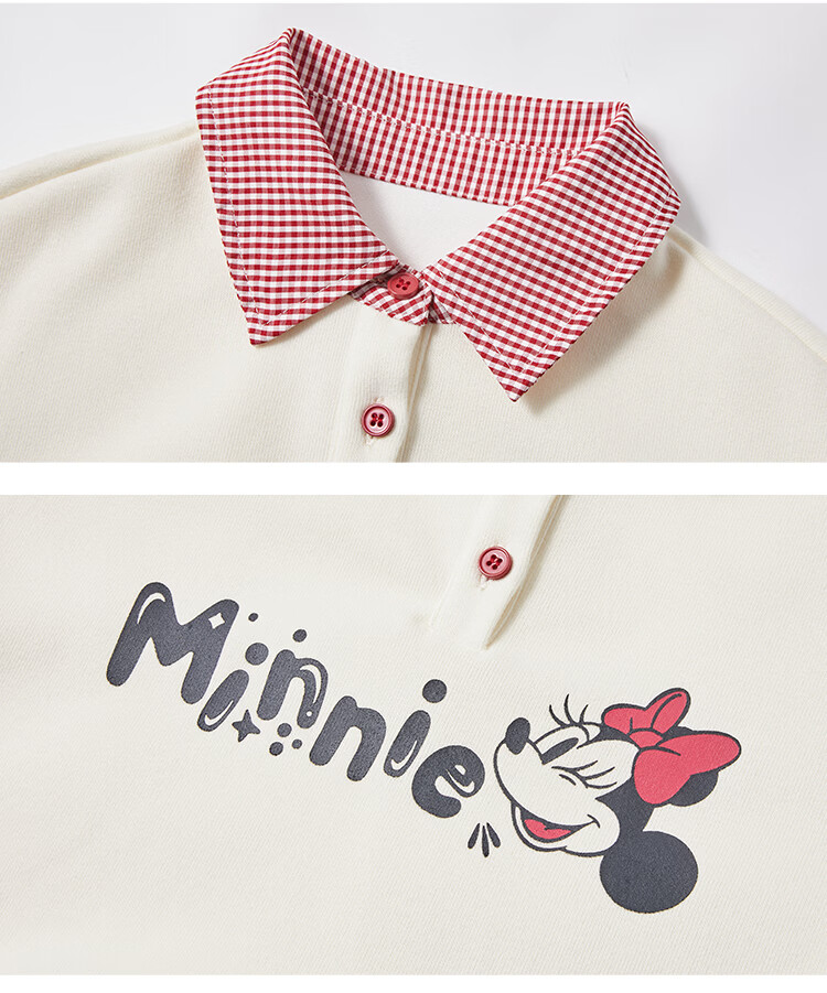 Disney Girls' Kids' Spring Autumn 2026 New Stylish Children's Baby Polo Collar Sweatshirt and Casual Pants Two-Piece Set 16
