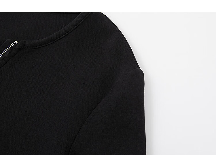 Demana [Comfort Elastic Air Layer] Spring Urban Commuter Colorblock Straight Small Size Long Sleeve Women's Knit Dress 6