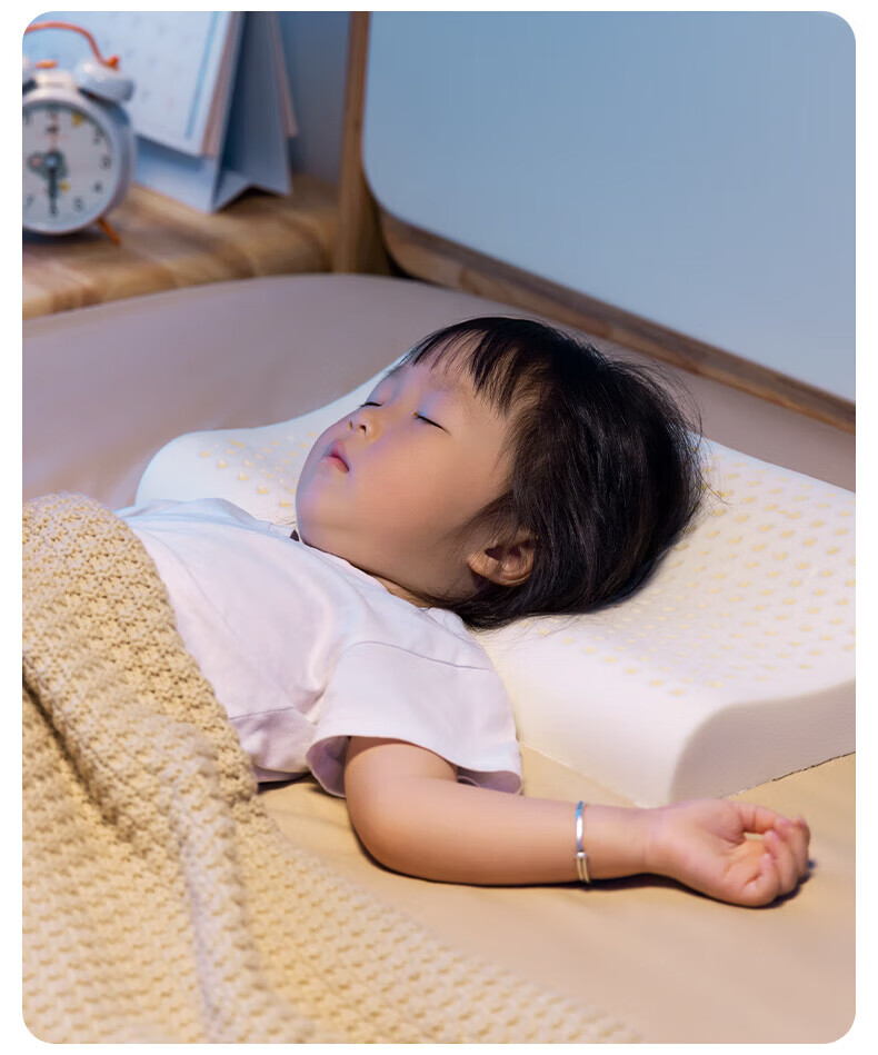 Half Crescent Moon [Imported from Thailand] Latex Pillow for Neck Support, Sleep Aid, Natural Sleeping Pillow Core for Adults and Children, Dormitory Use 16
