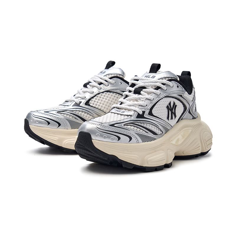 MLB Unisex Thick-Soled Dad Sneakers Zhang Ruonan Edition Birthday Gift 3ASHWD15N-50IVS-245