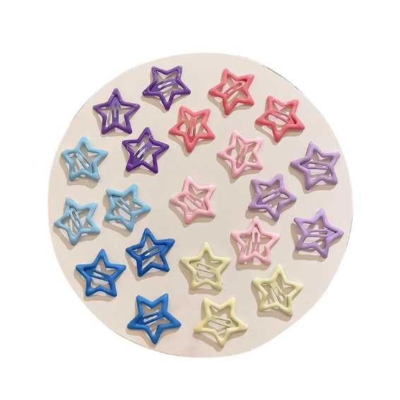 Chense Hair Clips for Women, BB Clips, Bangs Clips (21 Sets), Children's Star Side Clips, Small Clips, Bangs Clips