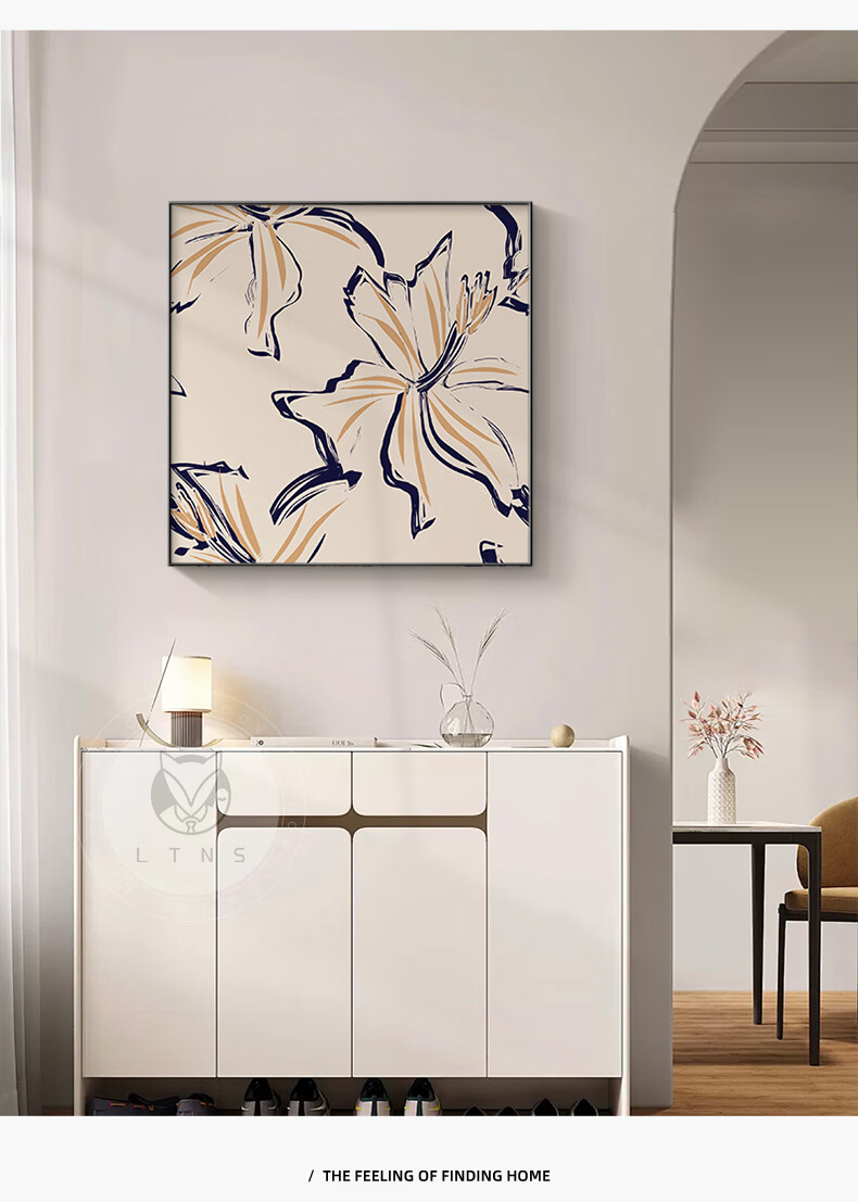 Long Time No See Scenic Green Entryway Decorative Painting Nordic Style Entryway Cabinet Living Room Wall Art Premium Bedroom Hanging Painting 11