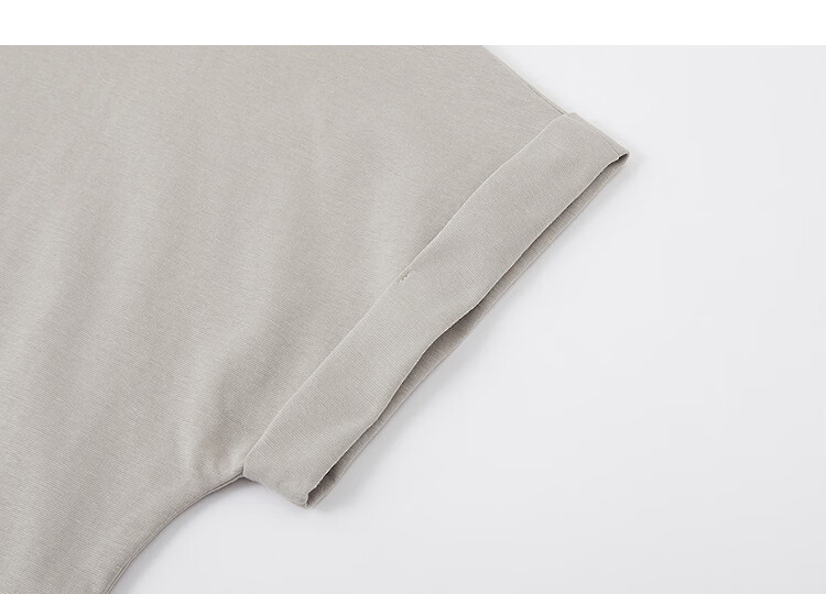 Demana [Cloud Soft Cotton Blend] Spring Urban Simple Crew Neck Color-Block Embroidered Short Loose Fit Women's T-Shirt 8