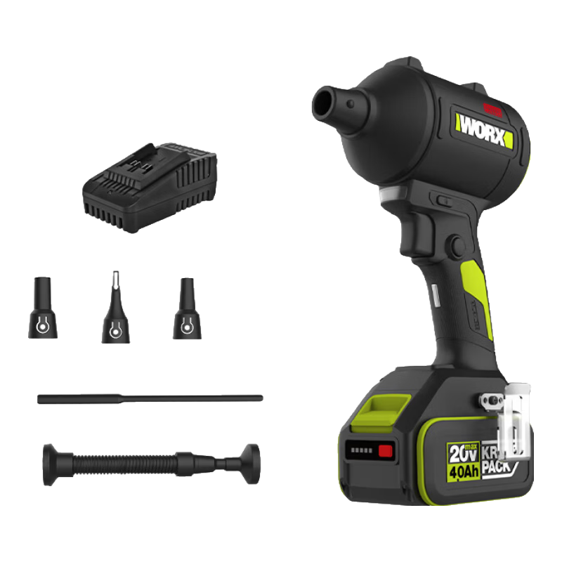WORX 20V Lithium Battery Blower WU093 (4.0Ah Single Battery) Industrial Dust Blower Small Handheld Powerful Fan