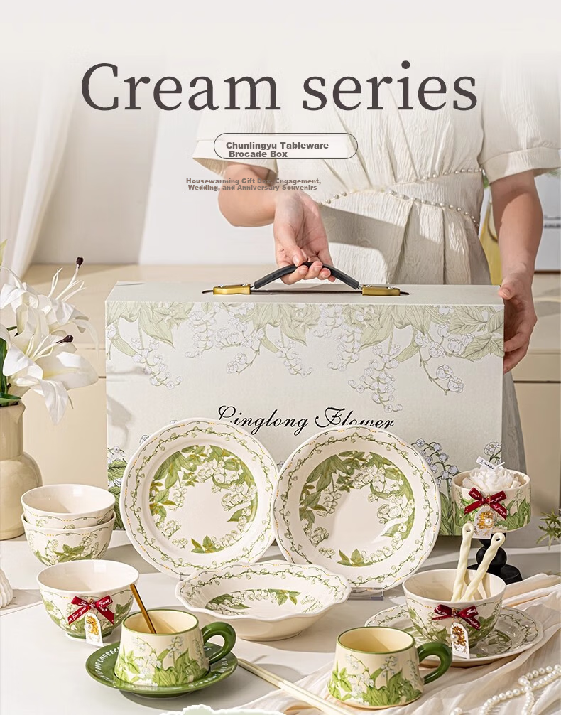 Jasen Housewarming Bowl Gift Set New Home Moving Dinnerware Set Practical Wedding Gift for Newlyweds Premium Quality 1