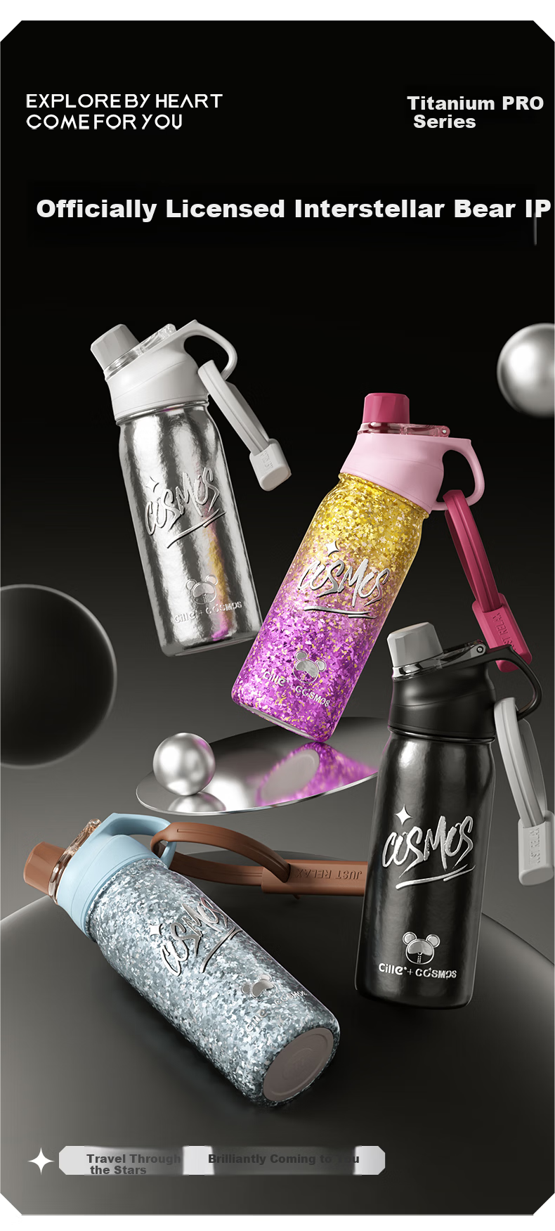 Xile Pure Titanium Insulated Water Bottle Unisex Outdoor Luxury Large Capacity Sports Flask Student Titanium Cup Women's Birthday Gift 5