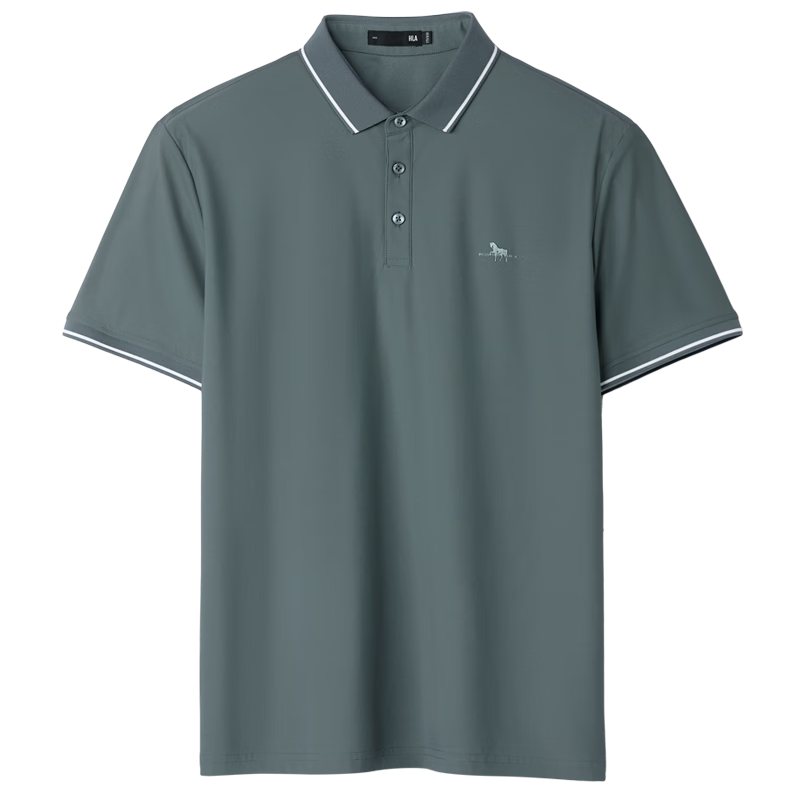 HLA Hailan Home Men's Short Sleeve Polo Shirt 2026 New Year Dunhuang Wrinkle-Free Summer Short Sleeve
