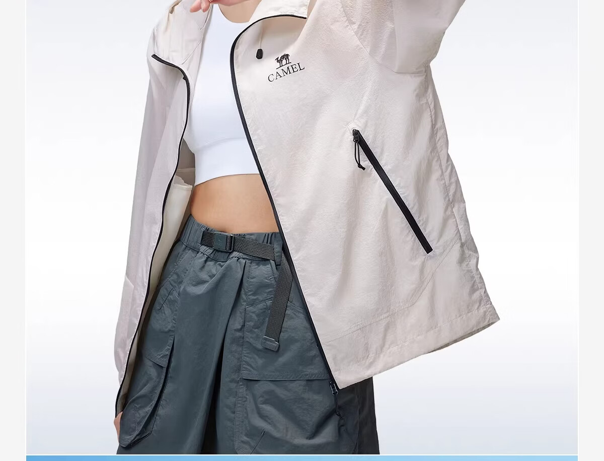 Camel [Wang Junkai Edition] 2026 Spring Summer Unisex Breathable Cooling Windproof Water-Repellent Sports Jacket 10