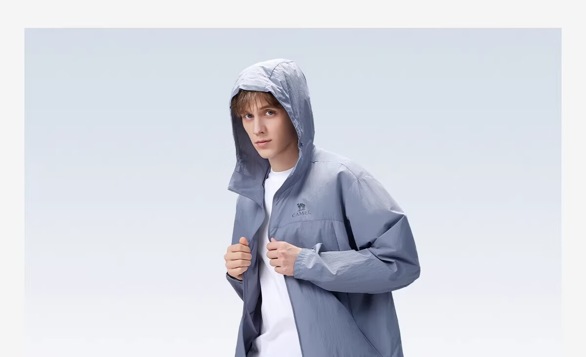 CAMEL Outdoor Original Yarn Sun Protection Jacket Women 2026 Spring Summer New Cool Breathable Water-Repellent Coat Sun Protection Clothing Men G023 46