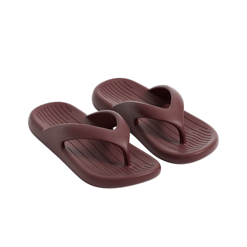 Puxiqingsha Women's New Soft Sole Non-Slip Flip Flops Beach Sandals Men's Red 37-38