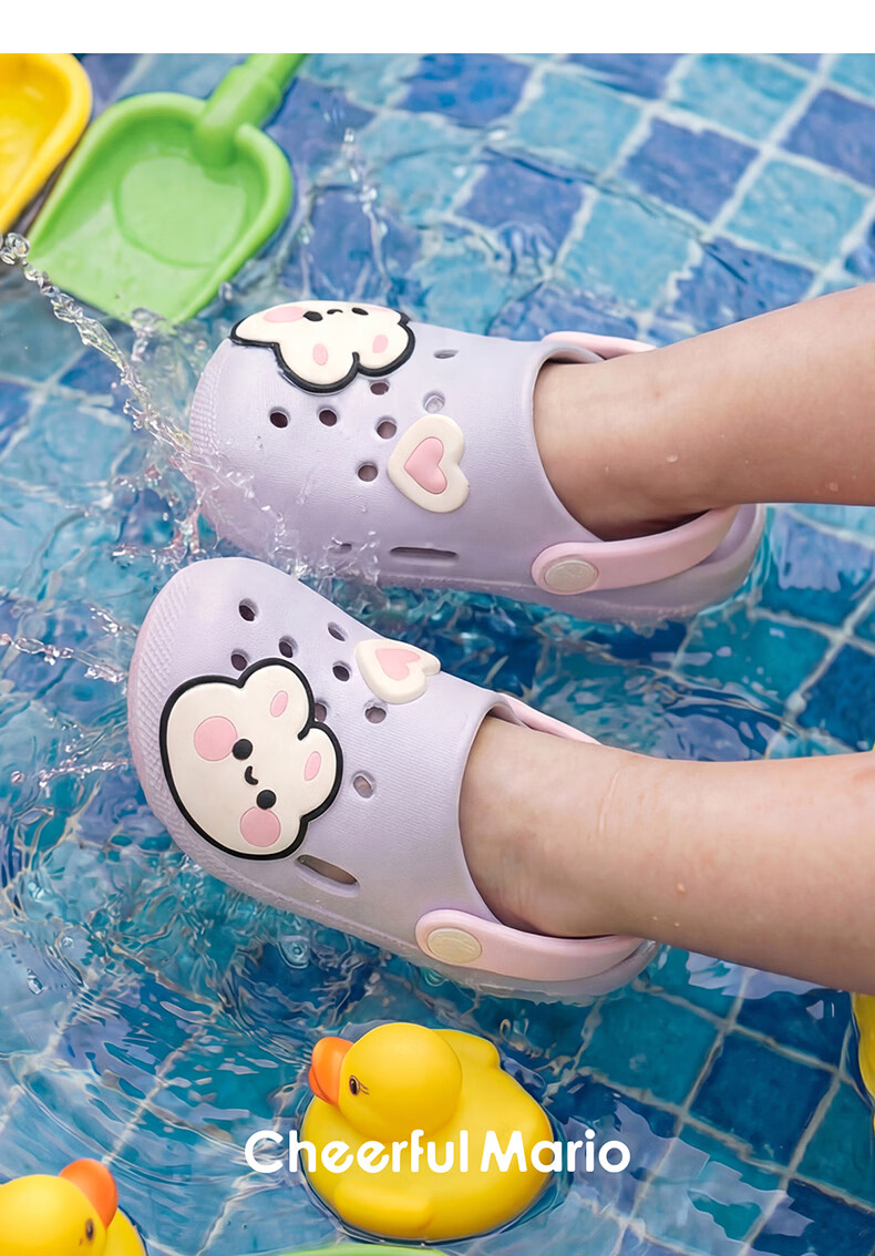 Cheerful Mario Kids Cartoon Cute Slippers Boys Summer Clogs for 2-3 Year Old Toddlers Beach Outdoor Sandals 18
