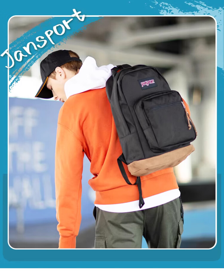 JANSPORT Jasper Backpack Women Laptop Bag Men College Student Schoolbag Twilight Vintage Leather 4QVA7S1 1