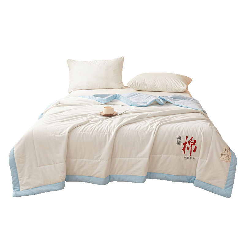 Hodo Class A 100% Xinjiang Cotton Quilt Air Conditioning Quilt Summer Cooling Quilt Core 150x200cm Moonlight White + Blue