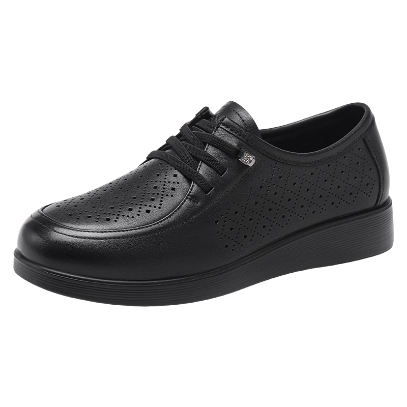 RED DRAGONFLY Women's Cowhide Commuter Soft Leather Flat Comfortable Work Shoes WTB263992 Off-White Size 35