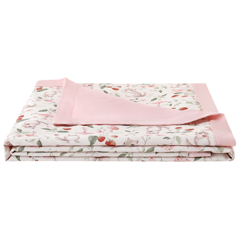 YEEHOO Children's Quilt Bamboo Cotton 10A Antibacterial Kindergarten Air Conditioning Quilt Nap Quilt Baby Summer Quilt Floral Cluster 150*120