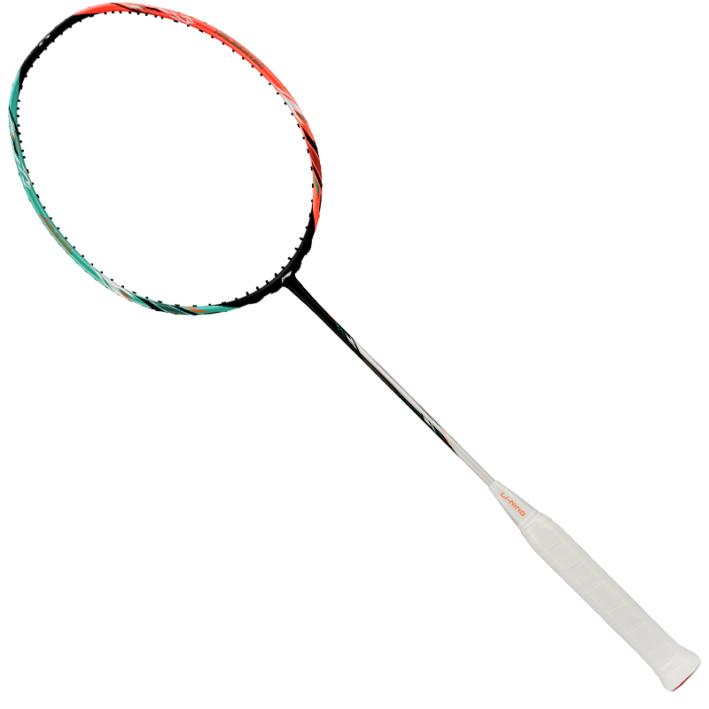 Li-Ning Badminton Racket, Zhanji 7000, Cyan Green Fluorescent Orange, 4U5 Unstrung Racket, Fully Balanced, AYPU013-4