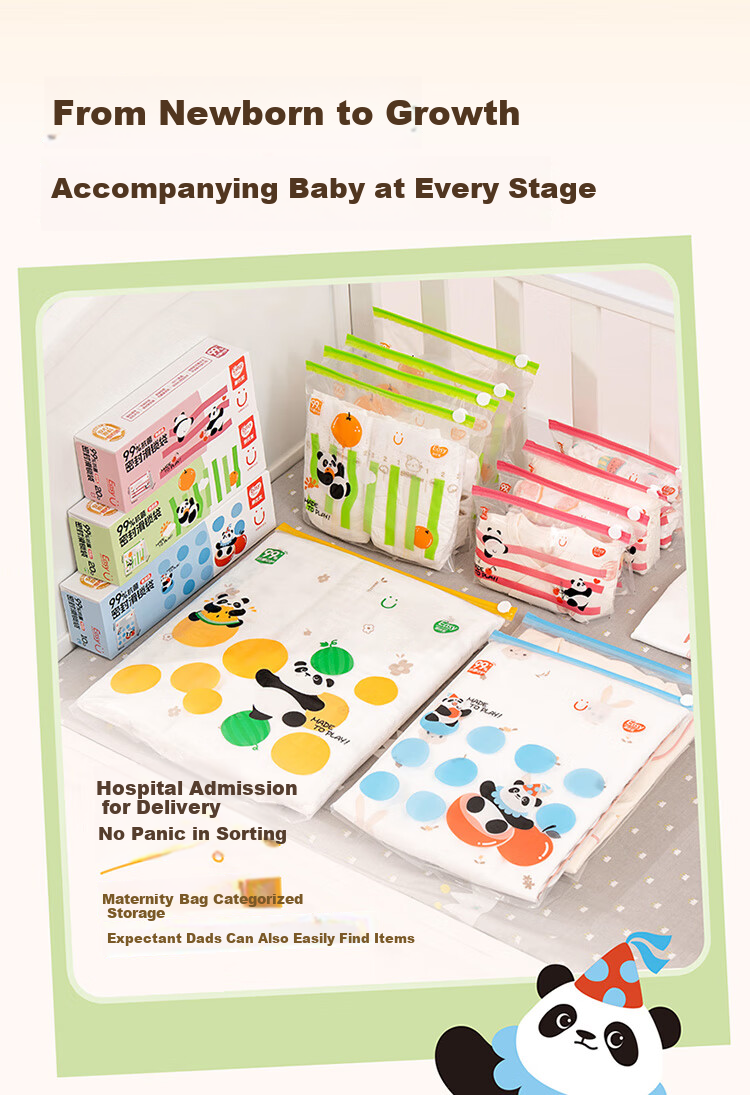 Easy Your Home Maternity Antibacterial Clothing Storage Bag Baby Sealed Underwear Organizer Travel Packing Bag Dirt-Proof 10