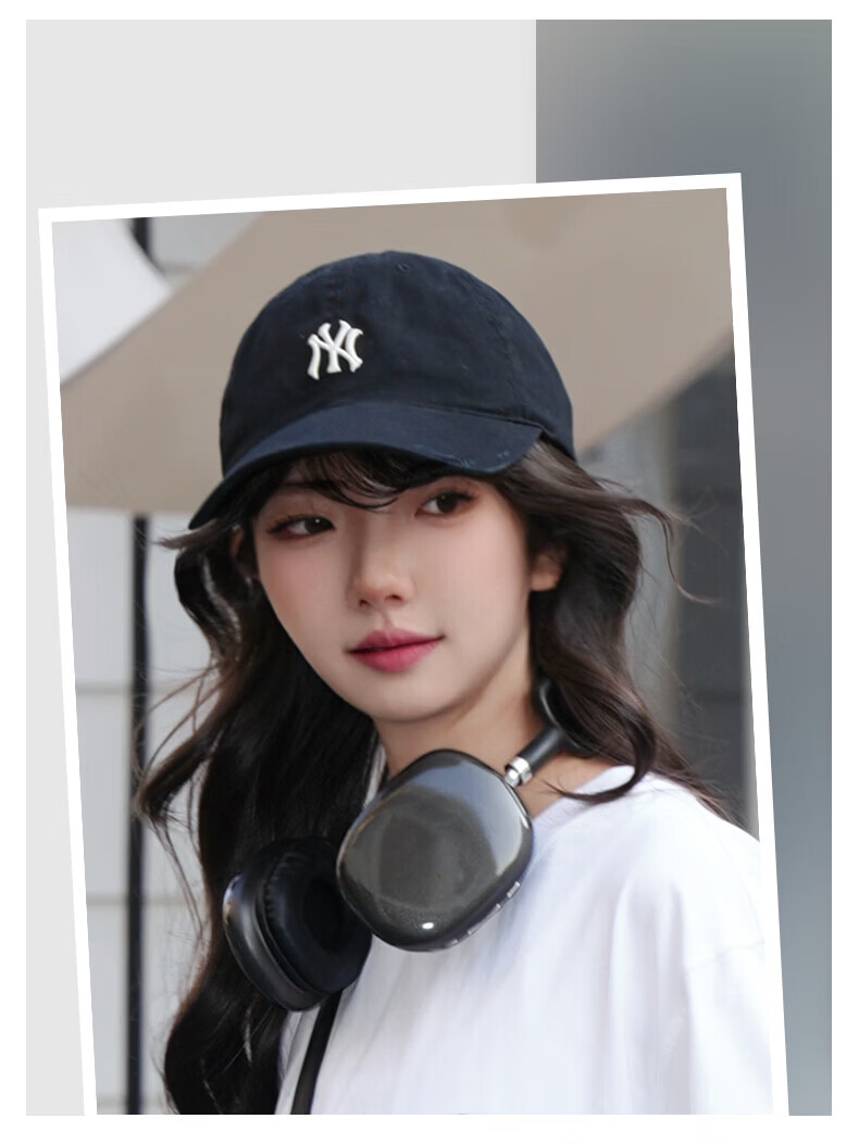 MLB Soft Top Baseball Cap Unisex Zhang Ruonan Style 38 Goddess Festival Gift 3ACPB076N-50BKS-F 15