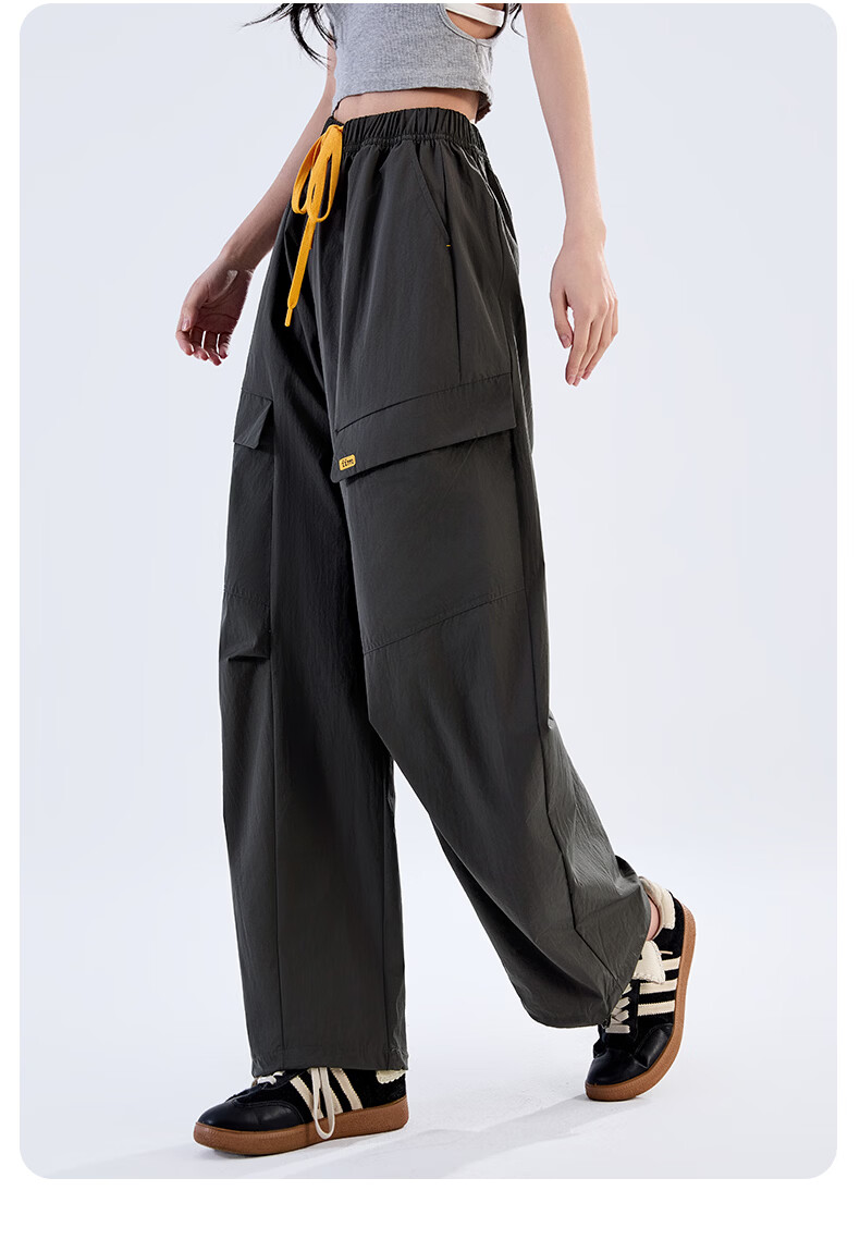 Langsha Women's Wide-Leg Cargo Pants 2026 Summer Thin Fashion Loose Breathable Casual Sports Straight-Leg Jogger Hiking Pants 20
