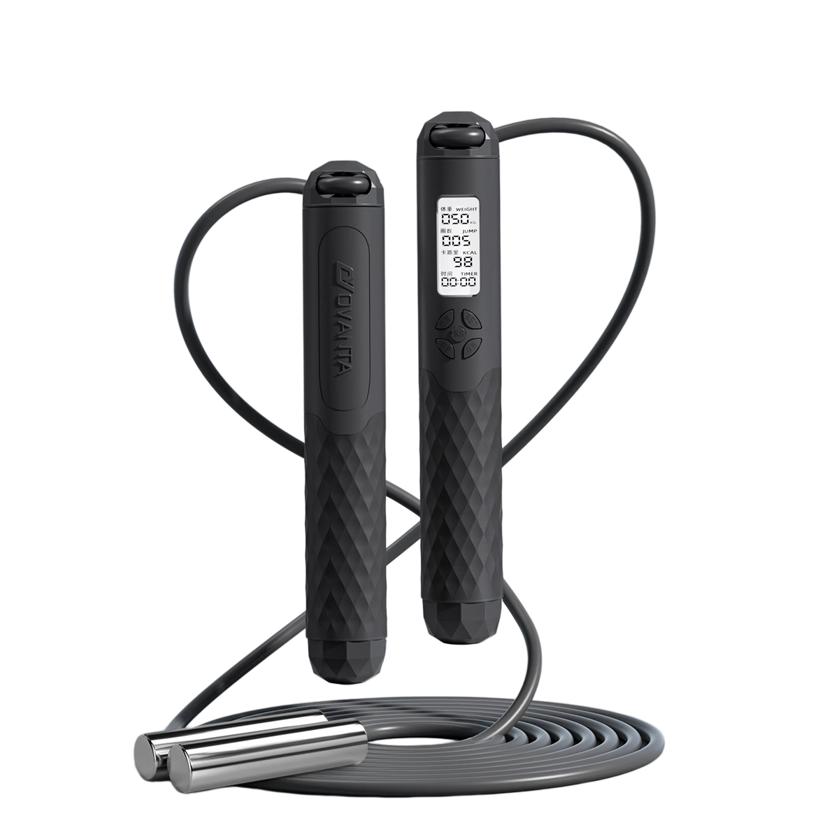 Oufanda Cordless Jump Rope for Adults, Counting, Weighted, Fat-Burning, Fitness-Specific, Indoor Intelligent Wireless Middle School Exam Equipment