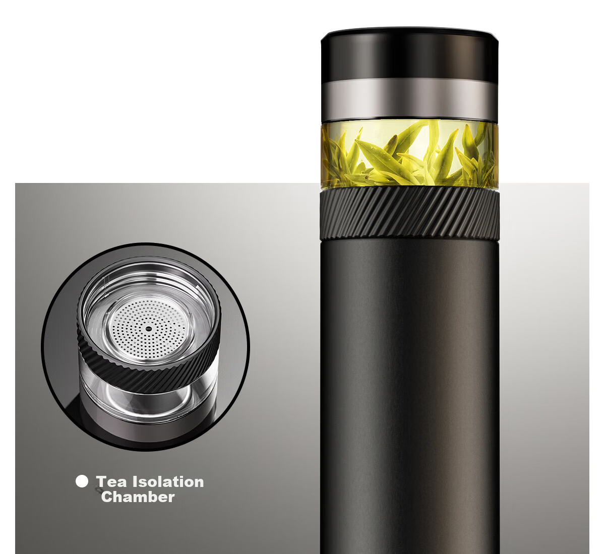 NRMEi Insulated Tea Separation Smart Water Bottle 316 Stainless Steel Men's Business Office Car Travel Gift Cup 5