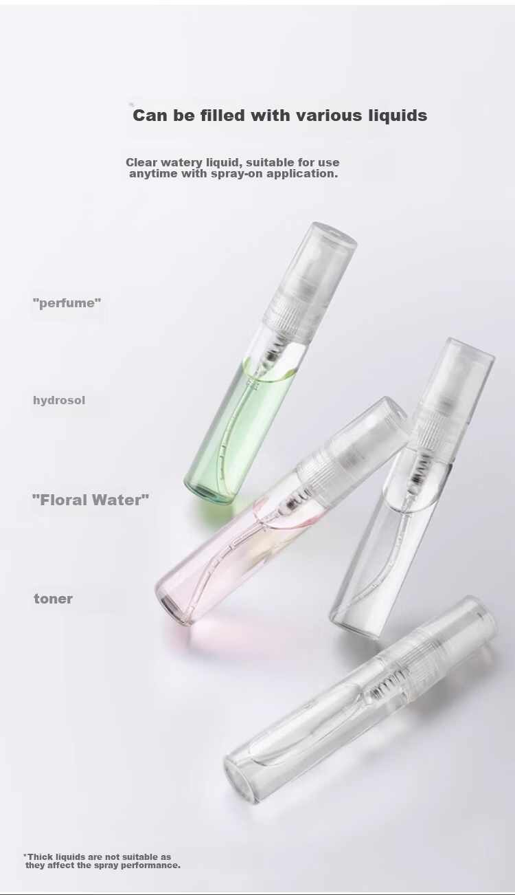 UPLUS Glass Perfume Refill Bottles 5ml*4 Portable Spray Mini Travel Empty Bottles 2