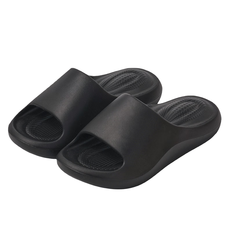 MINISO Little Cloud Shield Rebound EVA Slippers Women Summer Indoor Home Bathroom Non-Slip Slippers Men Black Size 40-41