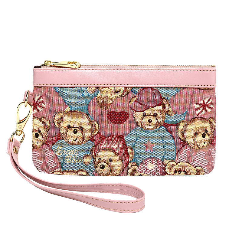 Xiaoxiongyilian Women's Coin Purse, Long Large Capacity Zipper Phone Bag, Canvas Clutch, Trendy Valentine's Day And New Year Gift