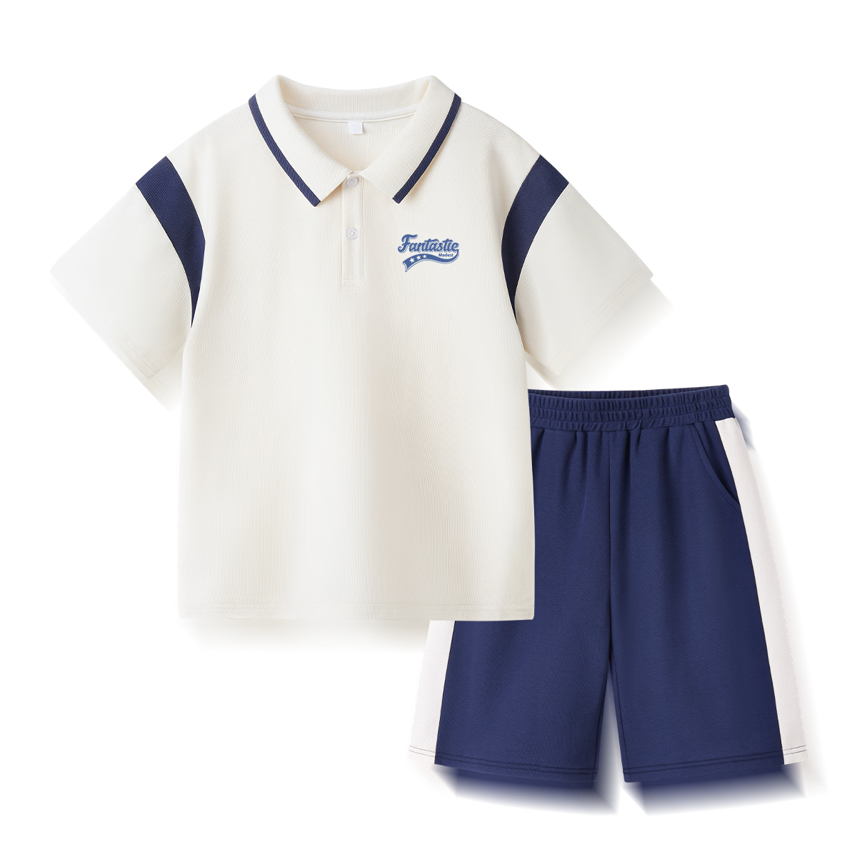 PEPCO Boys Summer Set Stylish POLO Short Sleeve and Shorts Set Navy Blue 130