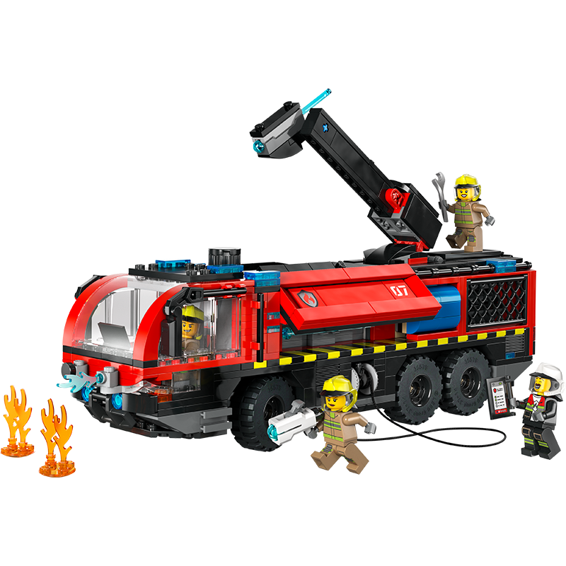 LEGO City Series 60499 Airport Fire Truck Boys Children's Toy Birthday New Year Gift Festive Decoration