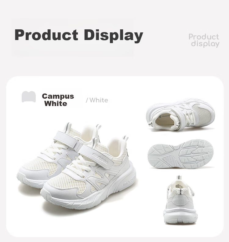Mutong Kids Sports Shoes Children's Breathable Mesh School White Running Shoes Black Academy Black Size 33 21