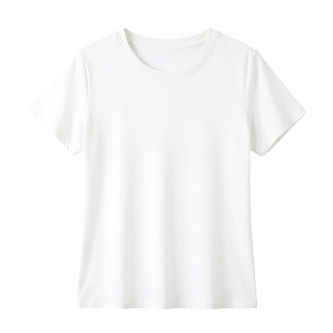 Herbal Original Color Short Sleeve T-Shirt for Women [Tencel Lyocell] Cool and Skin-Friendly 2026 Summer Loose Casual Versatile Half Sleeve Top