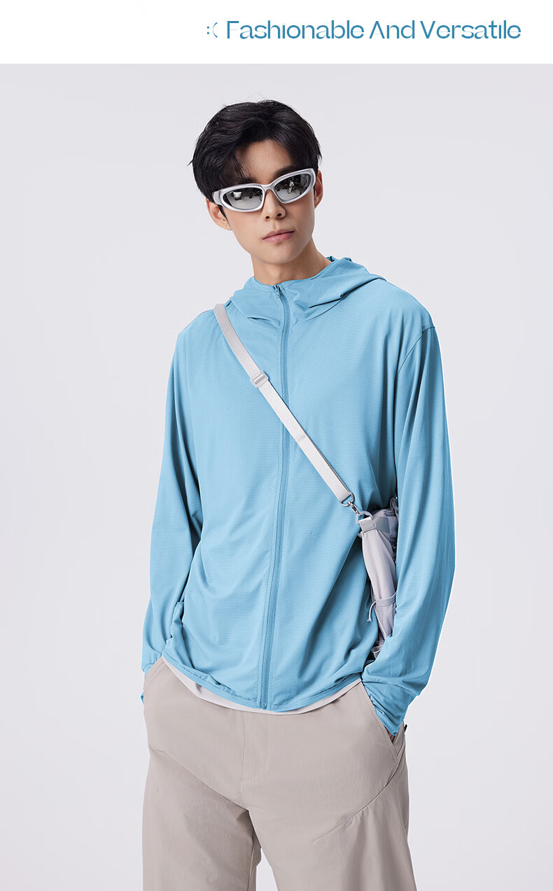 JEANSWEST LIFE Men's Summer Solid Color Cooling Sun Protection Jacket Sports Quick-Dry Breathable Moisture-Wicking High Elastic Wrinkle-Resistant Jacket C 17