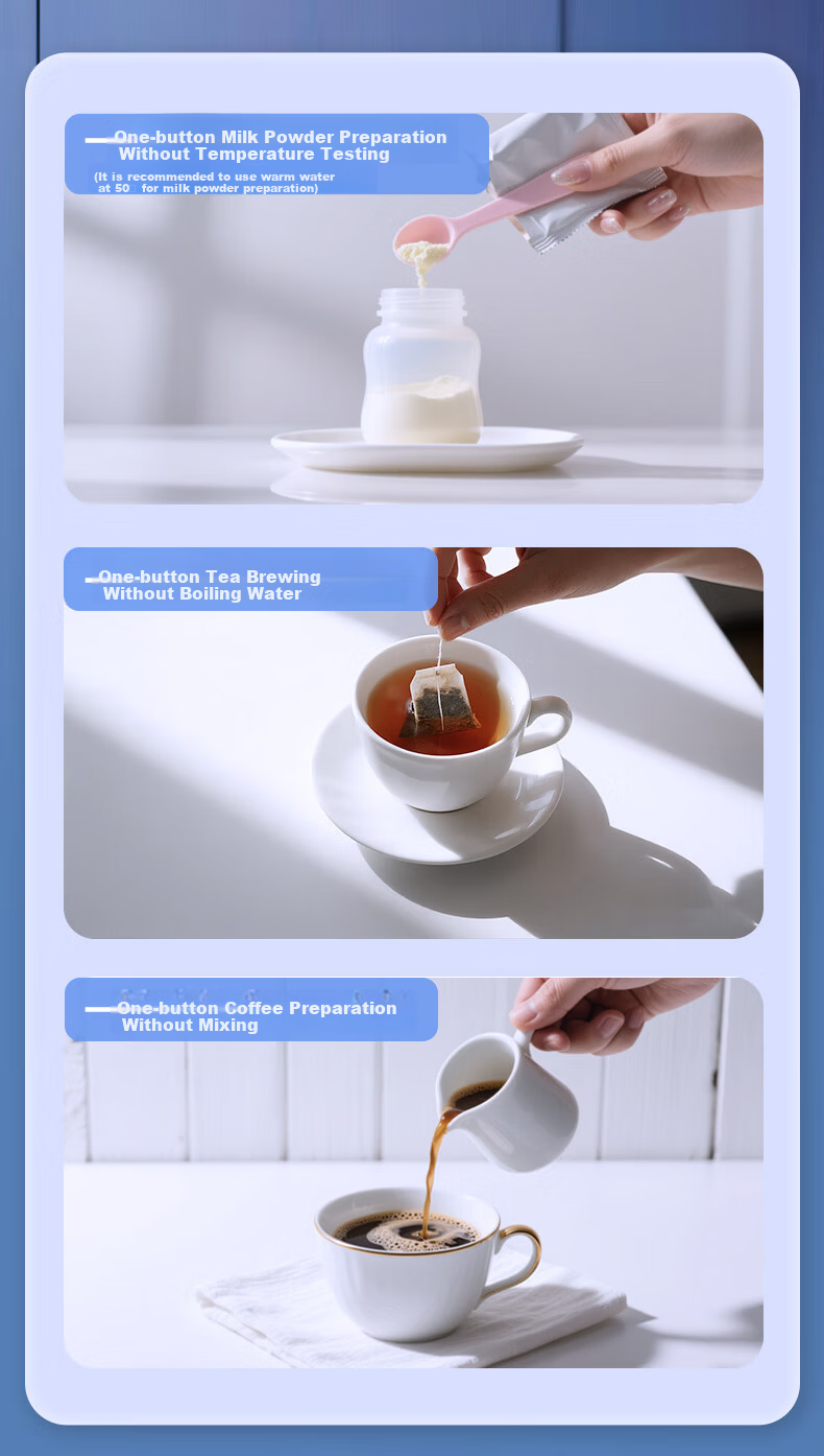 Angel Wall-Mounted Instant Hot Direct Drinking Water Integrated Purifier Companion Full Flow Adapter Ultra-Thin Home Six-Level Temperature Control Quantitative Water Dispensing Y3617BK-G 8