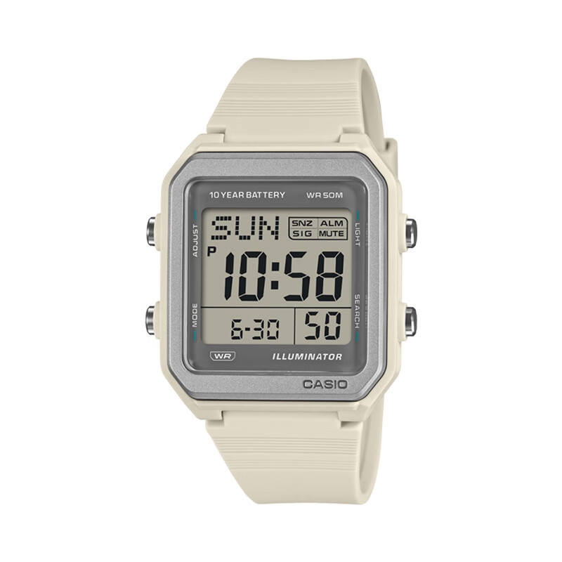 Casio Watch, Square Casual Trendy Student Sports Digital Japanese/Korean Style Watch, Father's Day Gift W-221H