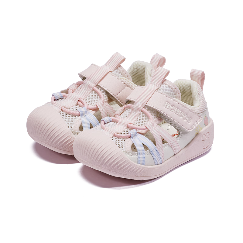 BOBDOG Toddler First Walking Shoes Children's Sandals Infant 2026 Summer New Boys and Girls Pink Size 23